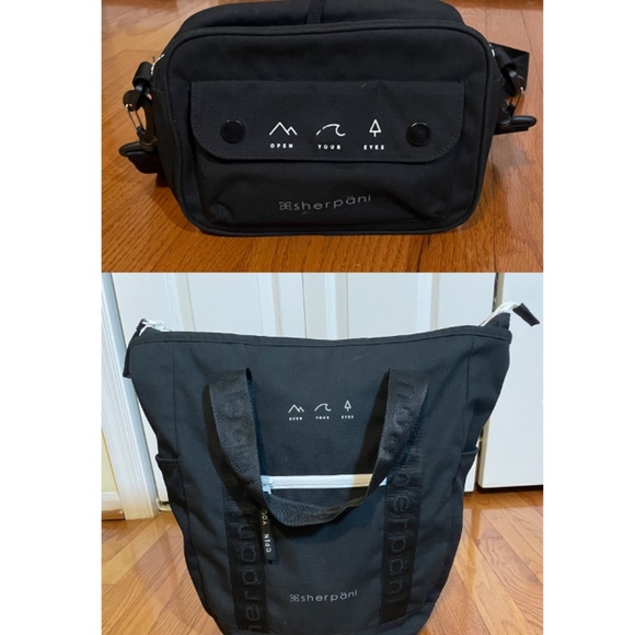 Sherpani Bags Sherpani Via Tote And Osaka Crossbody With Change Purse 3 Pieces Black Poshmark